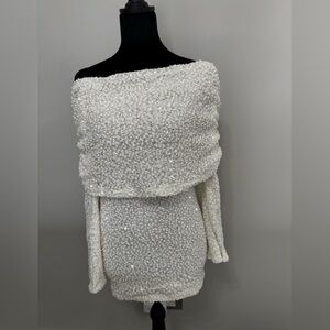 Siren gaze Women’s sexy white sparkle mini dress Size: Xs New without tag